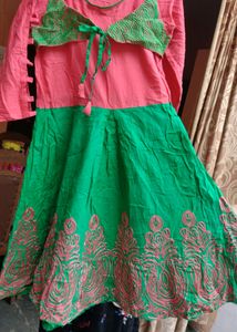 Green Pink Anarkali
