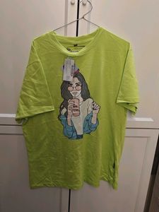 Graphic Print Green T-shirt