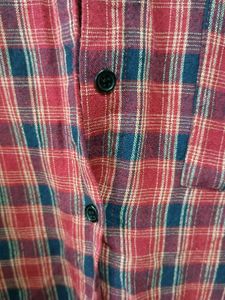Red Plaid Oversized Shirt