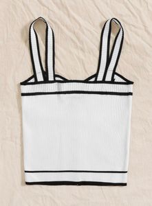 Ribbed Knit Button-Front Tank