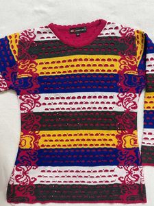 Colorful Patterned Knit Sweater