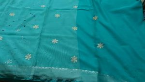 Beautiful Green Saree With Blouse