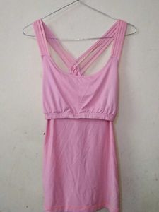 Light pink Camisole With Criss Cross Back strips