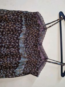 Brown strap dress