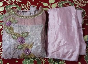 Embroidery work gown padd added