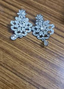 Bridal Jewelry  Silver Stone Necklace