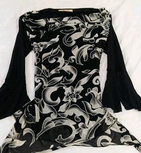 Floral Print Bell Sleeve Top