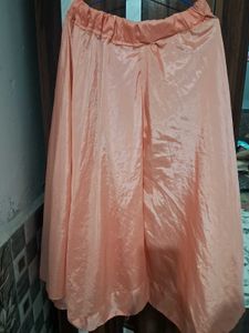 Peach Embroidered Kurti With Plajo Chudri