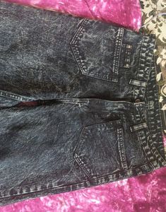 Acid Wash Wide Leg Denim