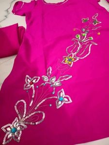 !!Sale!!💗Hot Pink Kurta Salwar Dupatta Set..💗