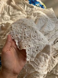 White Embroidered Mini Dress