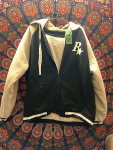 Varsity Style Zip-Up Hoodie
