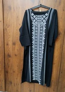 Women Plus Size Black Kurti
