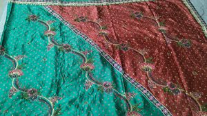 Heavy Bhandhani Sari With Stitch Blouse