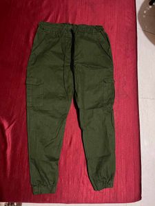 Olive Green Cargo Joggers