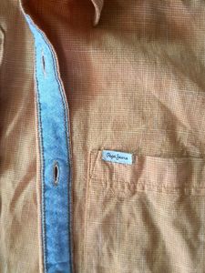 Orange Button-Down Shirt