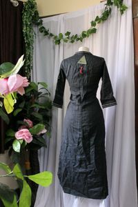 Luxury Brand AMPM Black Embroidered Kurti