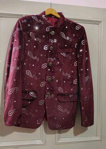 Maroon Velvet Jodhpuri