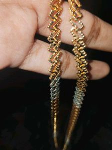 Stylish Gold and silver plated anklet