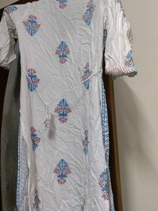 Elegant White Printed Kurta