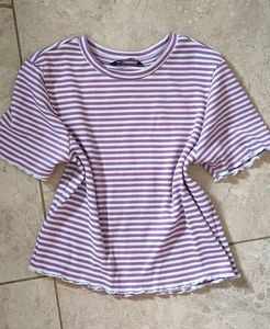 Pastel Striped Tee🍇