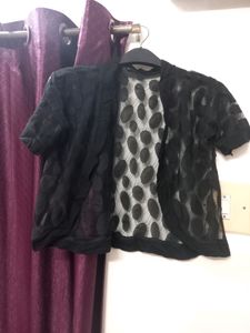 Beautiful Black Net Coat