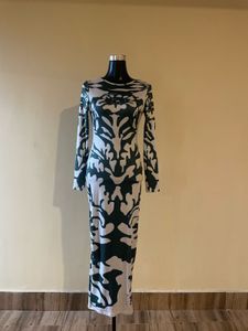 Patterned Long Sleeve Dress (KYLIE Inspired)