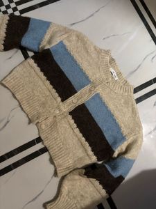 new Striped Knit Cardigan