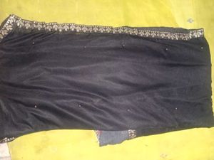 Black Embellished Saree