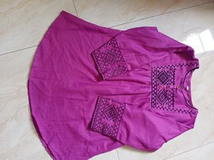 Pink Embroidered Top