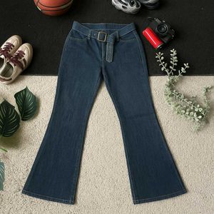 Belted Flare Jeans