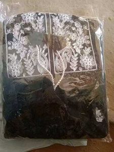 Embroidered Black Dress
