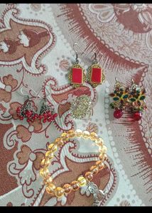 Vintage Jewelry Combo: Earrings, Ring & Bracelet
