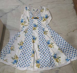 Floral Print Anarkali Kurta Set