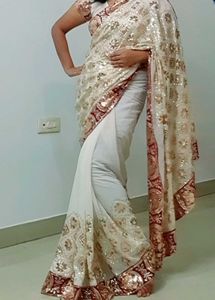 Festive Sequin Saree (Heavy Work)