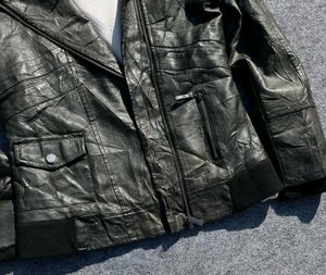 Black Leather Hooded Jacket