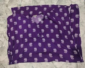 Purple Paisley Print Caftan Dress