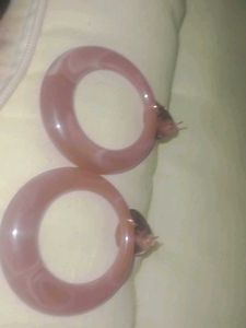 Pich Colour Hoop Earrings