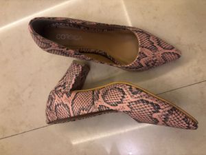 Corsica Pink Snakeskin Pointed Heels