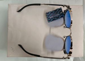 Metal Sunglasses🕶️ Squared Retro Sky Blue Aviator