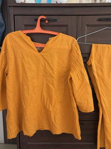 Ethnic Style Mustard Tunic &amp; Pants