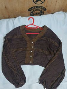 Brown Cropped Top