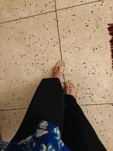 Golden Ethnic Zudio Flat Sandals