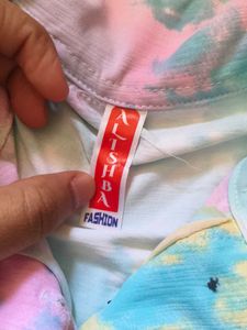 Tie-Dye Crop Top &amp; Pants Set