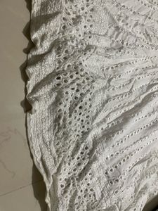 Chikankari White Gown