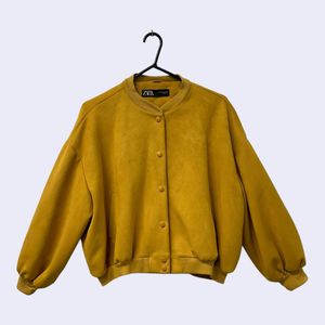 Zara Yellow Bomber Jacket