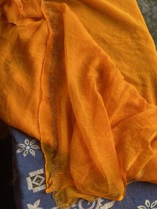 Orange Embellished Dupatta