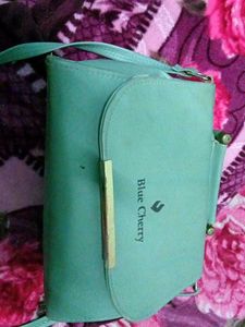 Blue Cherry Shoulder Bag