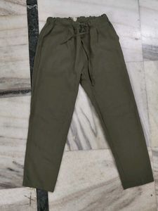 Olive Green Casual Pants by Asnofit
