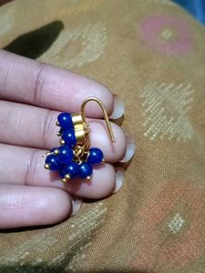 Blue Little Stoned Earrings